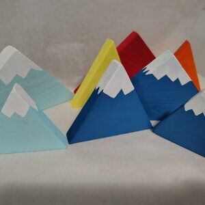 Wooden mountain decor